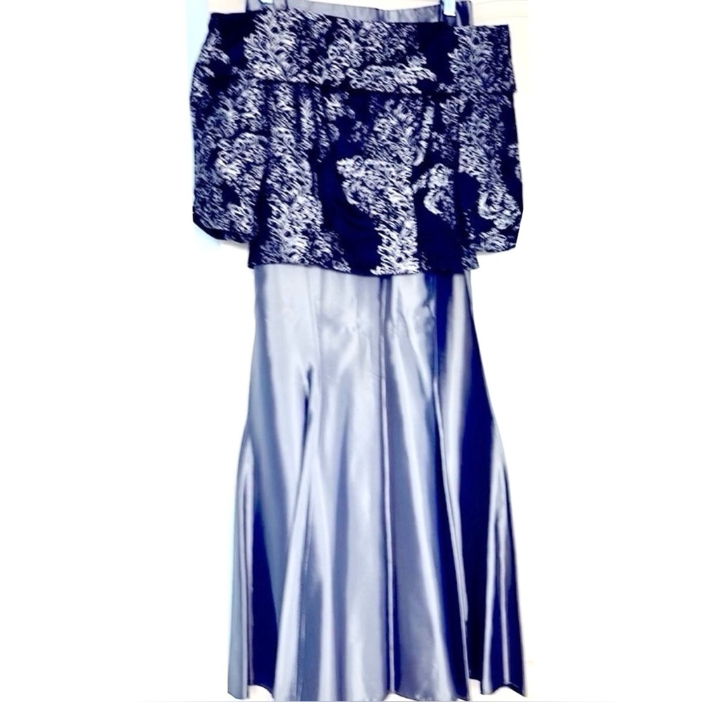 Black and Silver Suits Trumpet Skirt